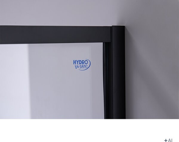 BPS-koupelny Sprchové dveře SH08A BL 80 černá/transparent pro instalaci do niky - bez vaničky