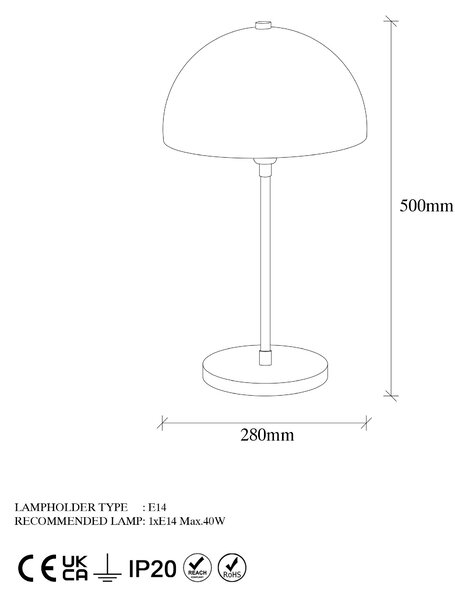 ASIR Stolní lampa VARZAN - 10856 černá