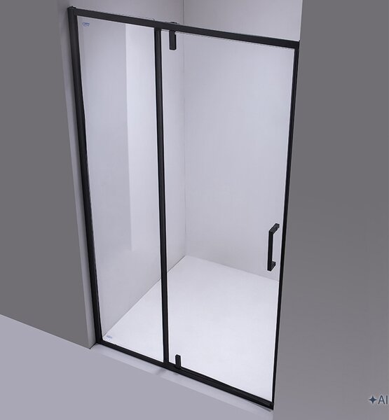 BPS-koupelny Sprchové dveře SH08A BL 80 černá/transparent pro instalaci do niky - bez vaničky
