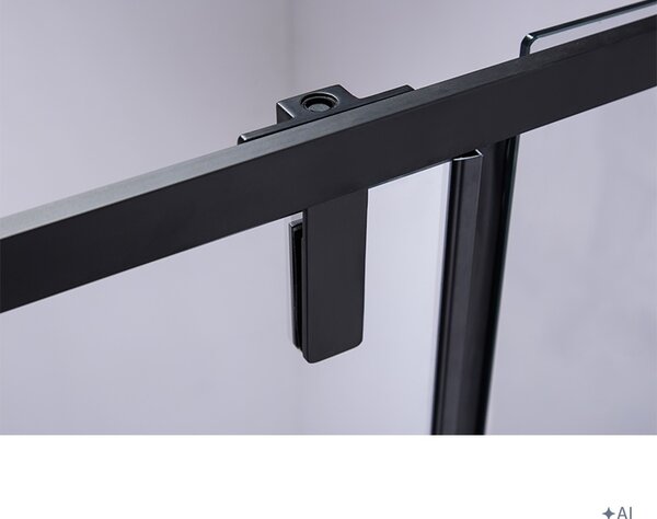 BPS-koupelny Sprchové dveře SH08A BL 80 černá/transparent pro instalaci do niky - bez vaničky