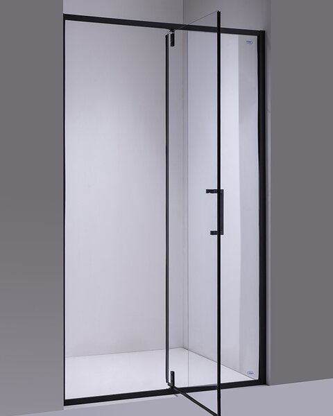 BPS-koupelny Sprchové dveře SH08B BL 90 černá/transparent pro instalaci do niky - bez vaničky
