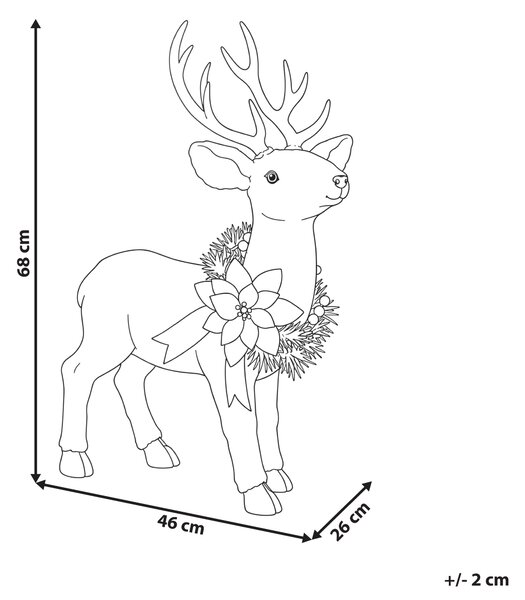 Vánoční dekorace JANAKKALA 68 cm Sob Bílá