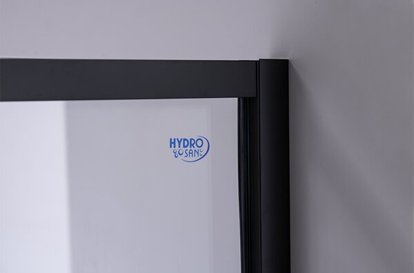 BPS-koupelny Sprchové dveře SH08B BL 90 černá/transparent pro instalaci do niky - bez vaničky