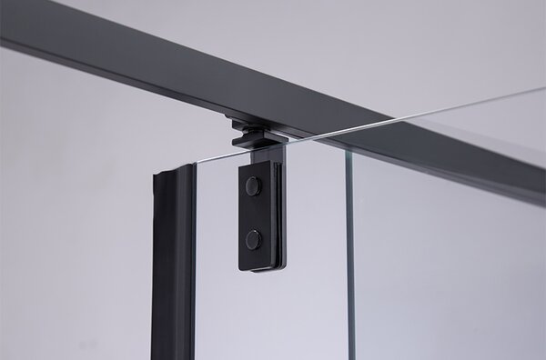 BPS-koupelny Sprchové dveře SH08B BL 90 černá/transparent pro instalaci do niky - bez vaničky