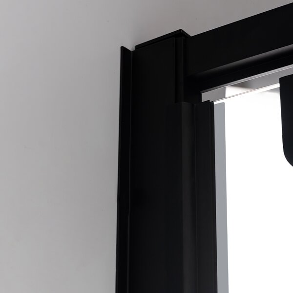BPS-koupelny Sprchové dveře ZOE BL 80 černá/transparent pro instalaci do niky - bez vaničky