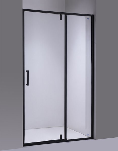 BPS-koupelny Sprchové dveře SH08B BL 90 černá/transparent pro instalaci do niky - bez vaničky