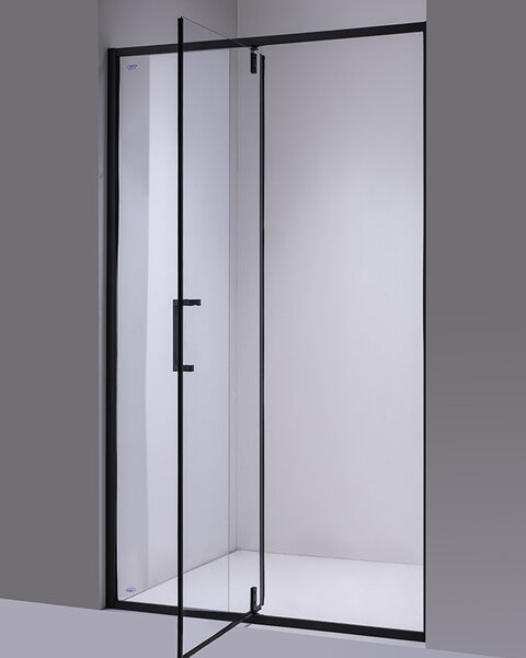 BPS-koupelny Sprchové dveře SH08B BL 90 černá/transparent pro instalaci do niky - bez vaničky