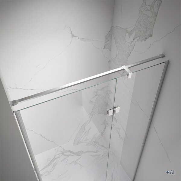 BPS-koupelny Sprchové dveře KZ17D 100 chrom/transparent pro instalaci do niky - bez vaničky