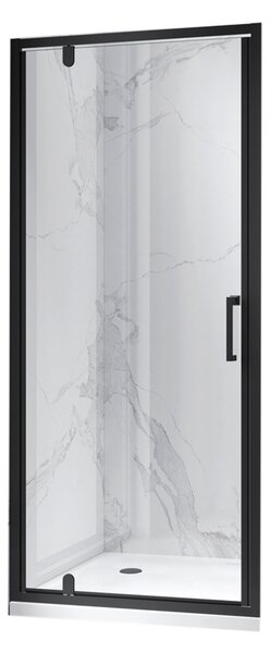 BPS-koupelny Sprchové dveře HYD-DN18A 70 černá/transparent pro instalaci do niky - bez vaničky