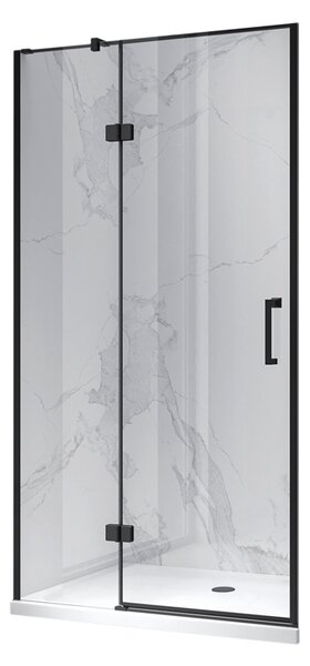 BPS-koupelny Sprchové dveře KZ17 110 černá/transparent pro instalaci do niky - bez vaničky