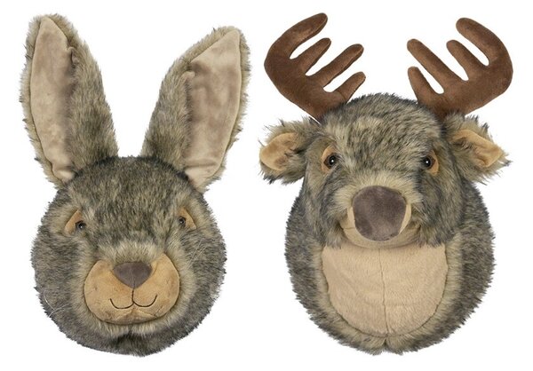 Nástěnná plyšová dekorace hlava jelen Cuddly Deer - 44*30*34cm - Mars & More