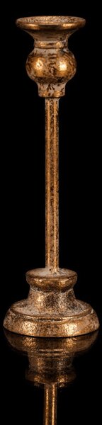 Kovový svícen 23 cm zlatý FUP521