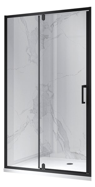 BPS-koupelny Sprchové dveře KZ19D 100 černá/transparent pro instalaci do niky - bez vaničky