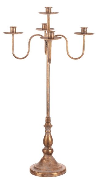 Kovový svícen 71 cm zlatý FUP558