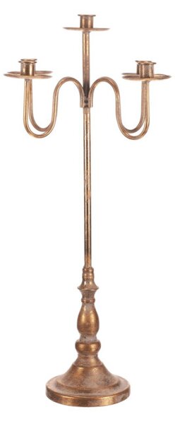 Kovový svícen 71 cm zlatý FUP558