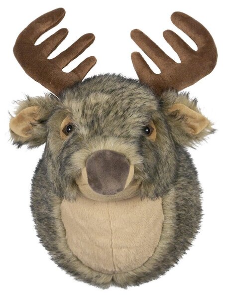 Nástěnná plyšová dekorace hlava jelen Cuddly Deer - 44*30*34cm - Mars & More