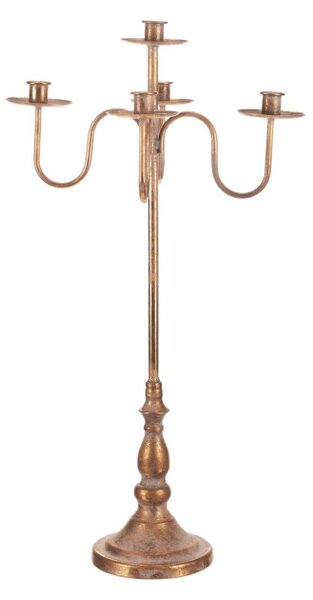 Kovový svícen 71 cm zlatý FUP558