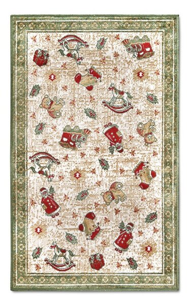Zelený koberec s vánočním motivem s příměsí bavlny 50x80 cm Toy's Delight Green Christmas – Villeroy&Boch