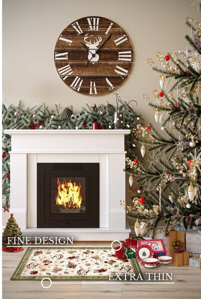 Zelený koberec s vánočním motivem s příměsí bavlny 50x80 cm Toy's Delight Green Christmas – Villeroy&Boch
