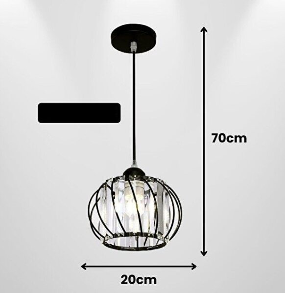 Lustr na lanku BELLA 1xE27/40W/230V černá