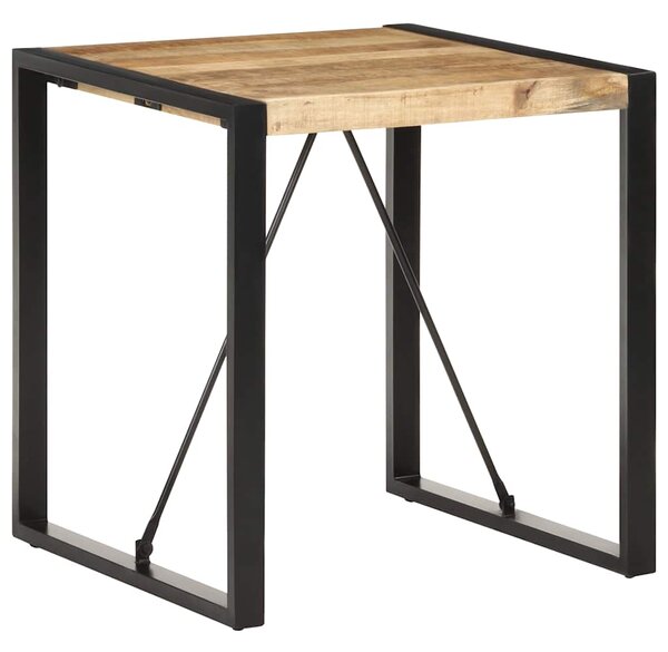 Jídelní stůl 70 x 70 x 75 cm masivní hrubé mangovníkové dřevo 321596