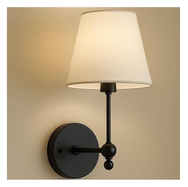 Nástěnná lampa ASPARAGUS 1xE27/40W/230V černá/krémová