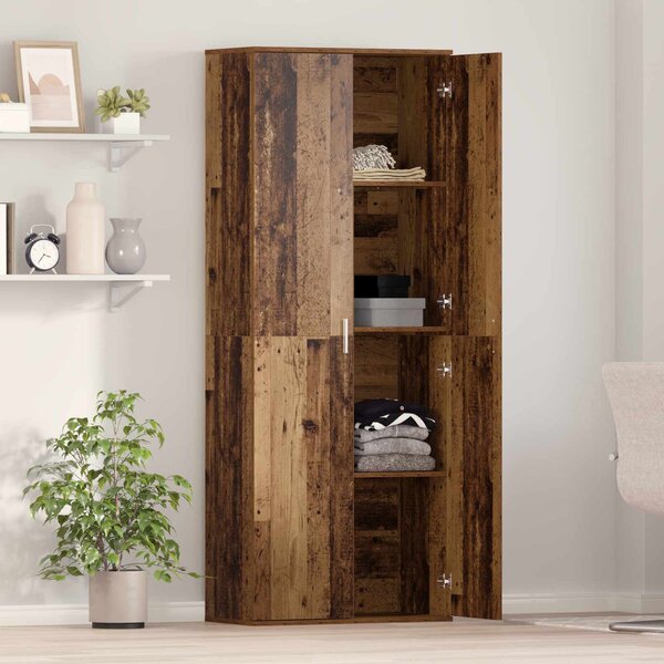 Vysoký bufet 70 x 33,5 x 180 cm Kompozitní dřevo Staré dřevo 3365564