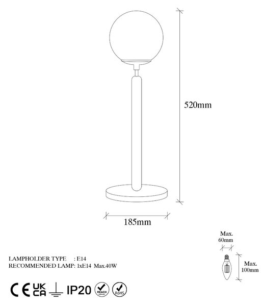 ASIR Stolní lampa KING - 11463