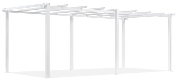 Barbados 3 x 6 m bílý kovový rám zahradní pergoly Garden Point