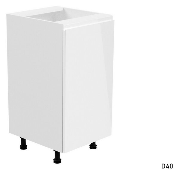 Kuchyňská skříňka dolní YARD D40, 40x82x47, bílá/šedá lesk, levá