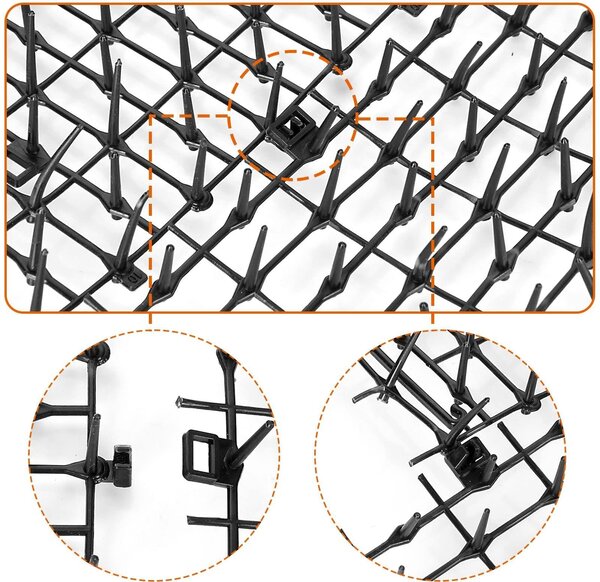Ochranná rohož proti zvířatům - Ostnatá rohož - 30 x 200 cm - Hrubý PP materiál - Vhodná pro dovnitř i ven - Ochrana zahrady a nábytku