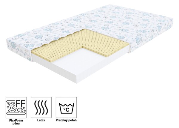 Dětská pěnová matrace s latexem Dream 80x160