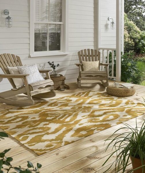 Outdoorový koberec Sanderson Kasuri ochre Zvolte velikost koberce: 140 x 200