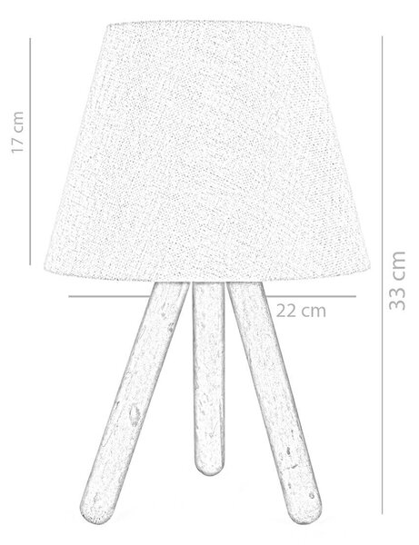 ASIR Stolní lampa 20 modrá přírodní