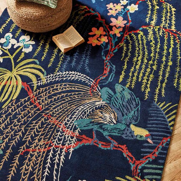 Kusový koberec SandersonRain Forest Tropical nights blue Zvolte velikost koberce: 140 x 200