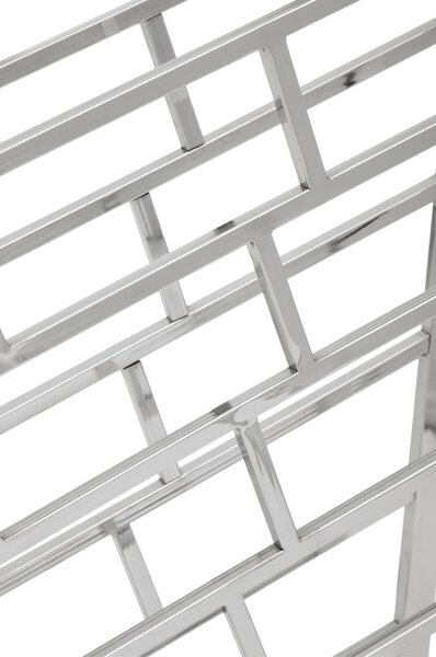 Kovový regál na víno v leskle stříbrné barvě na 24 lahví Barolo – Premier Housewares