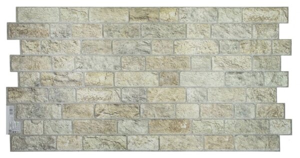3D obkladový omyvatelný panel PVC Kámen béžový (958x495mm)