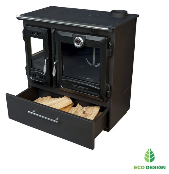 CALISKAN Sporák na tuhá paliva LABE 3D-BOX - černý