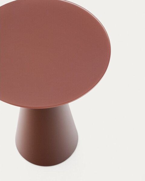Kulatý odkládací stolek se skleněnou deskou ø 35 cm Wilshire – Kave Home
