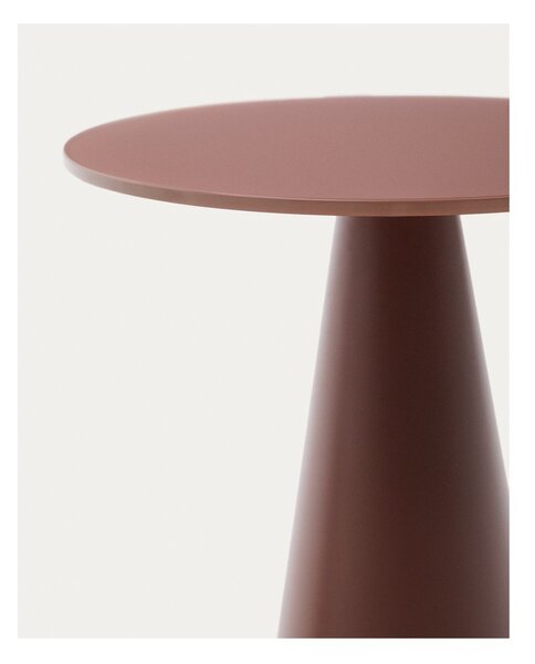 Kulatý odkládací stolek se skleněnou deskou ø 35 cm Wilshire – Kave Home