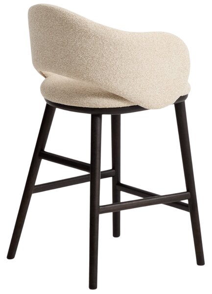 Kave Home Béžová čalouněná barová židle Maina 66 cm