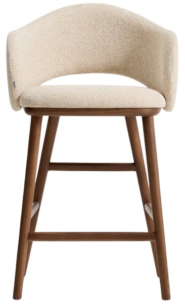 Kave Home Béžová čalouněná barová židle Maina 66 cm