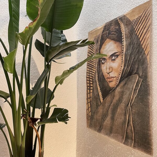 Obraz DÍVKA S MODRÝM ŠÁTKEM 90 X 120 CM