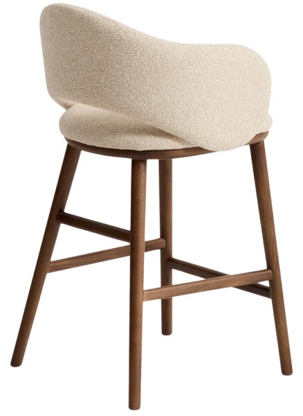 Kave Home Béžová čalouněná barová židle Maina 66 cm