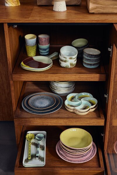Keramický dezertní talířek 70's Mineral – set 2 ks