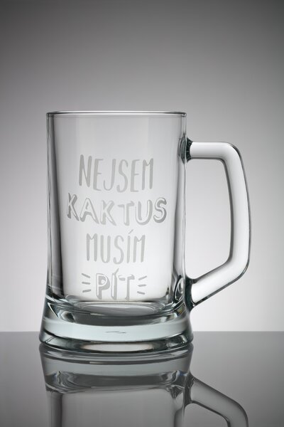 Sklenice - nejsem kaktus musím pít Velikost: 0,3 l, Tip: 2, Balení: Bublinková fólie