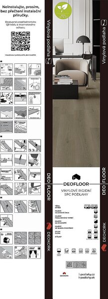 DEOFLOOR SPC CLICK RIGID Dub šedo hnědý 8685 - 2.13 m2
