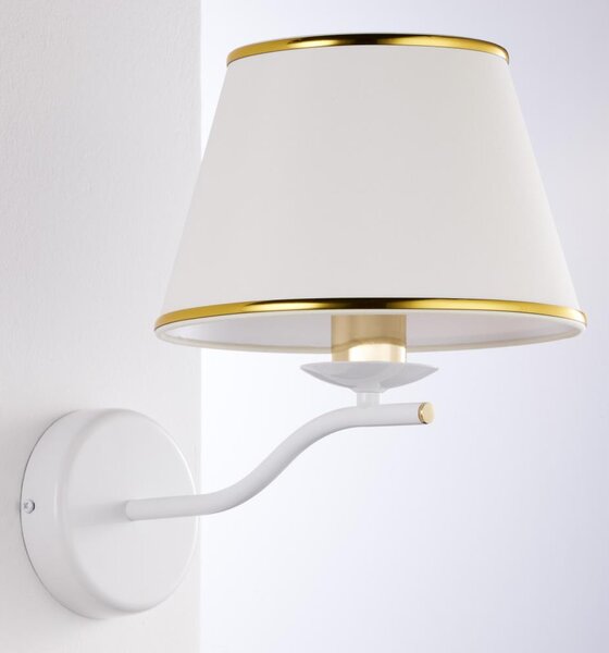Jupiter 2086 - Nástěnná lampa SAMBA 1xE27/15W/230V bílá/zlatá
