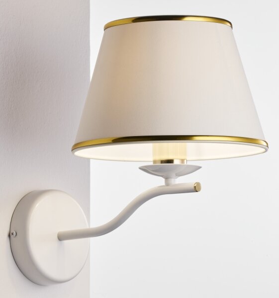 Jupiter 2086 - Nástěnná lampa SAMBA 1xE27/15W/230V bílá/zlatá