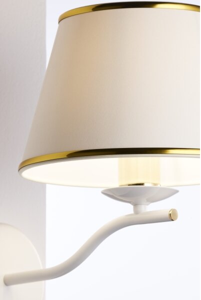 Jupiter 2086 - Nástěnná lampa SAMBA 1xE27/15W/230V bílá/zlatá